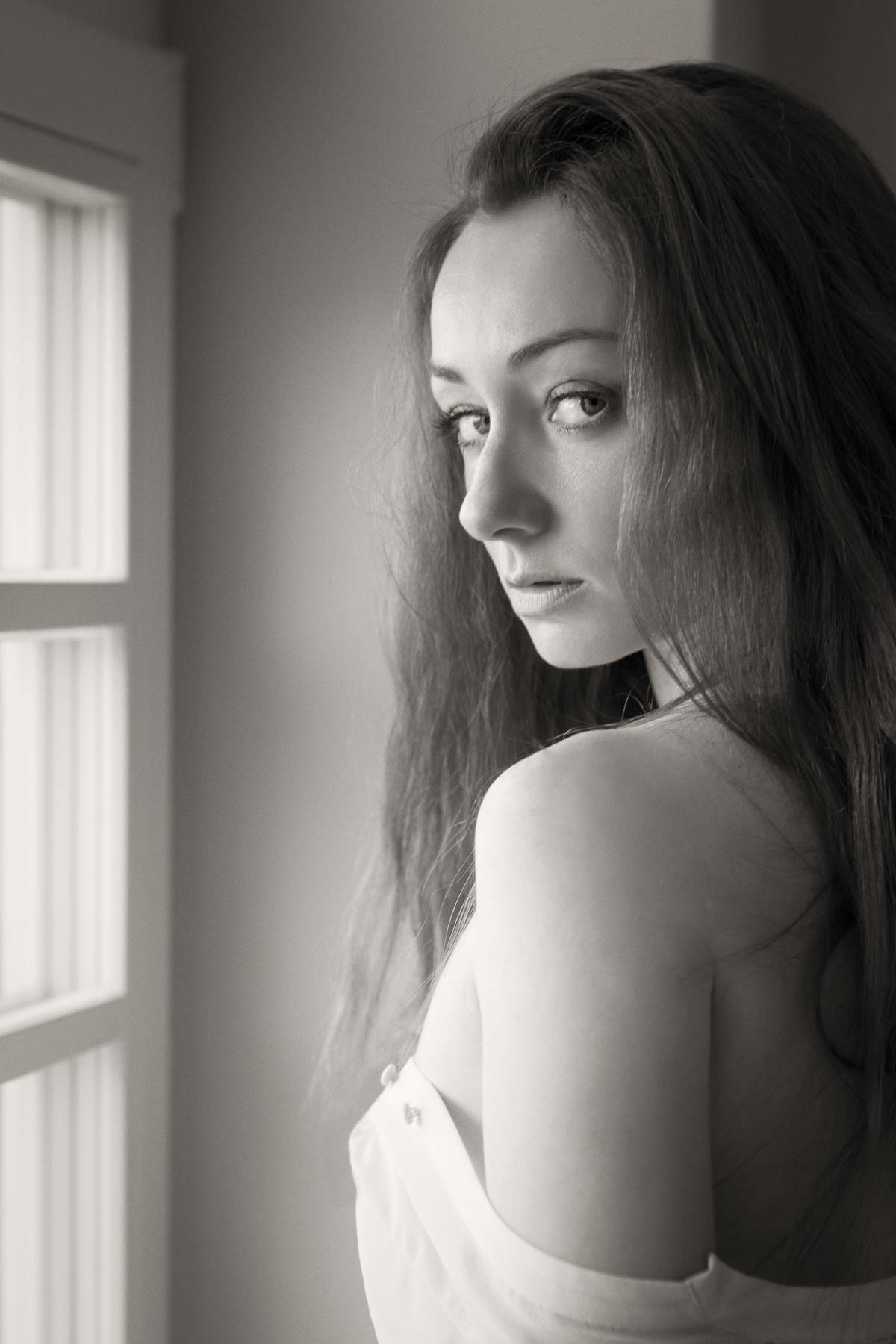 I tried to also make one black and white portrait from the shoot - but with some sepia tone. Photo: John Einar Sandvand
